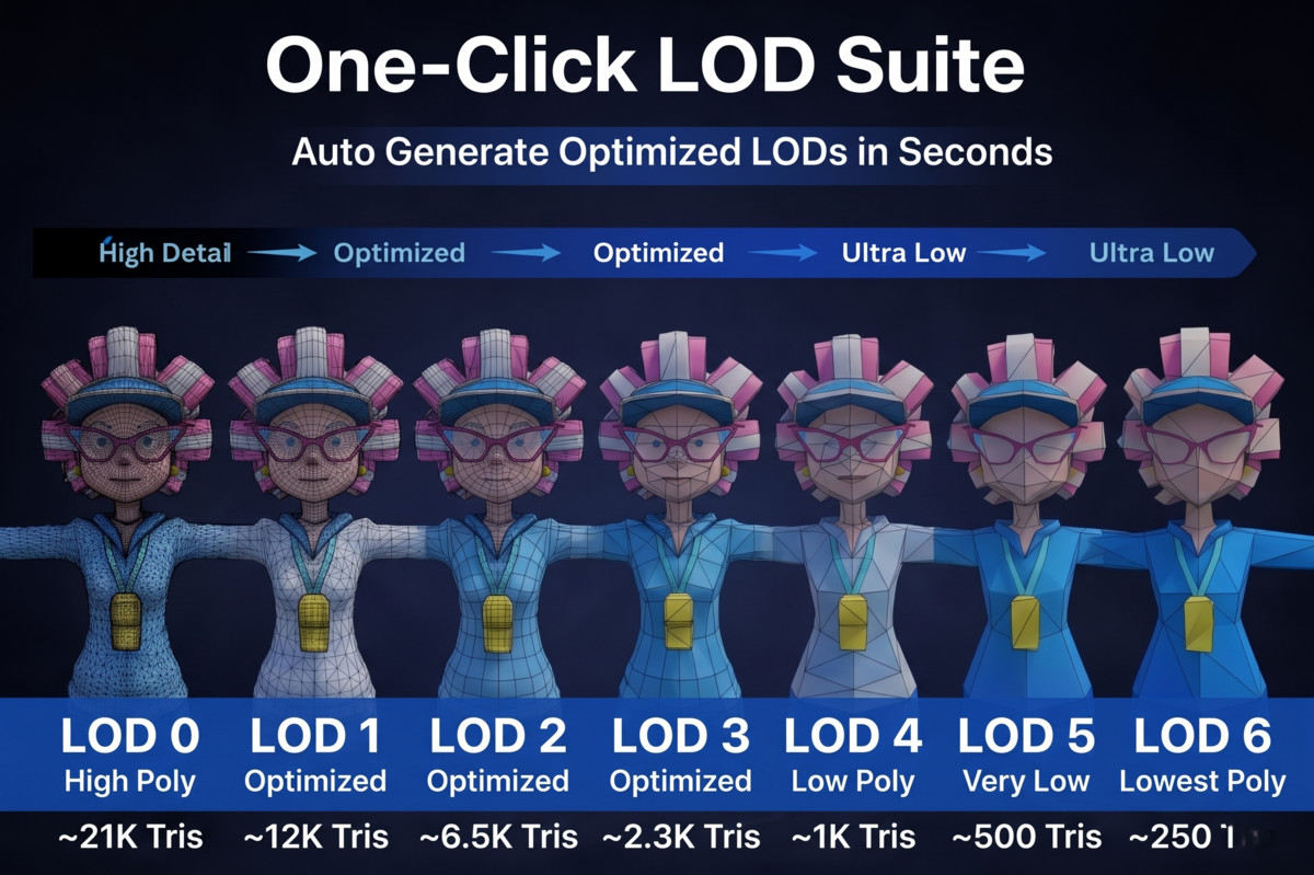 One-click Batch LOD Generator