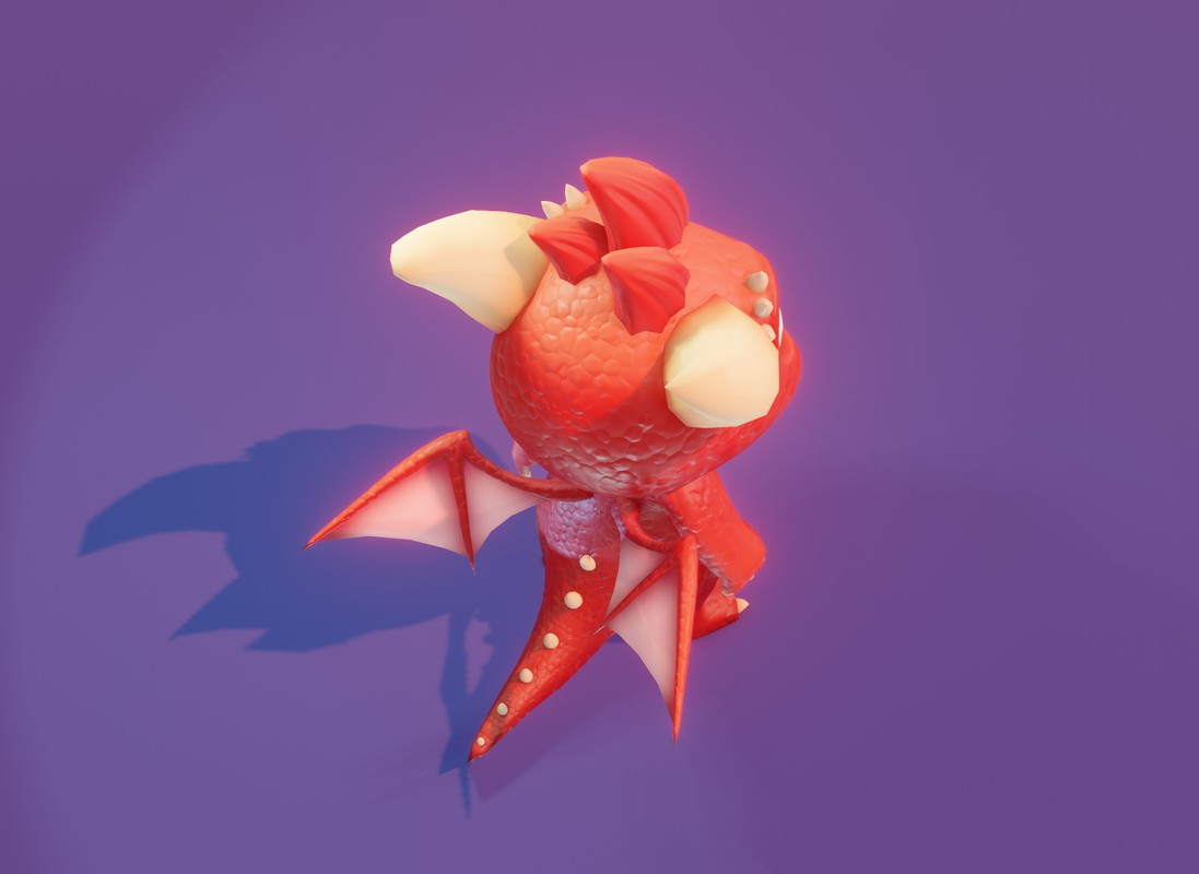 Cartoon Baby Dragons 3D Model with 5 Music Tracks & 36 Sound Effects