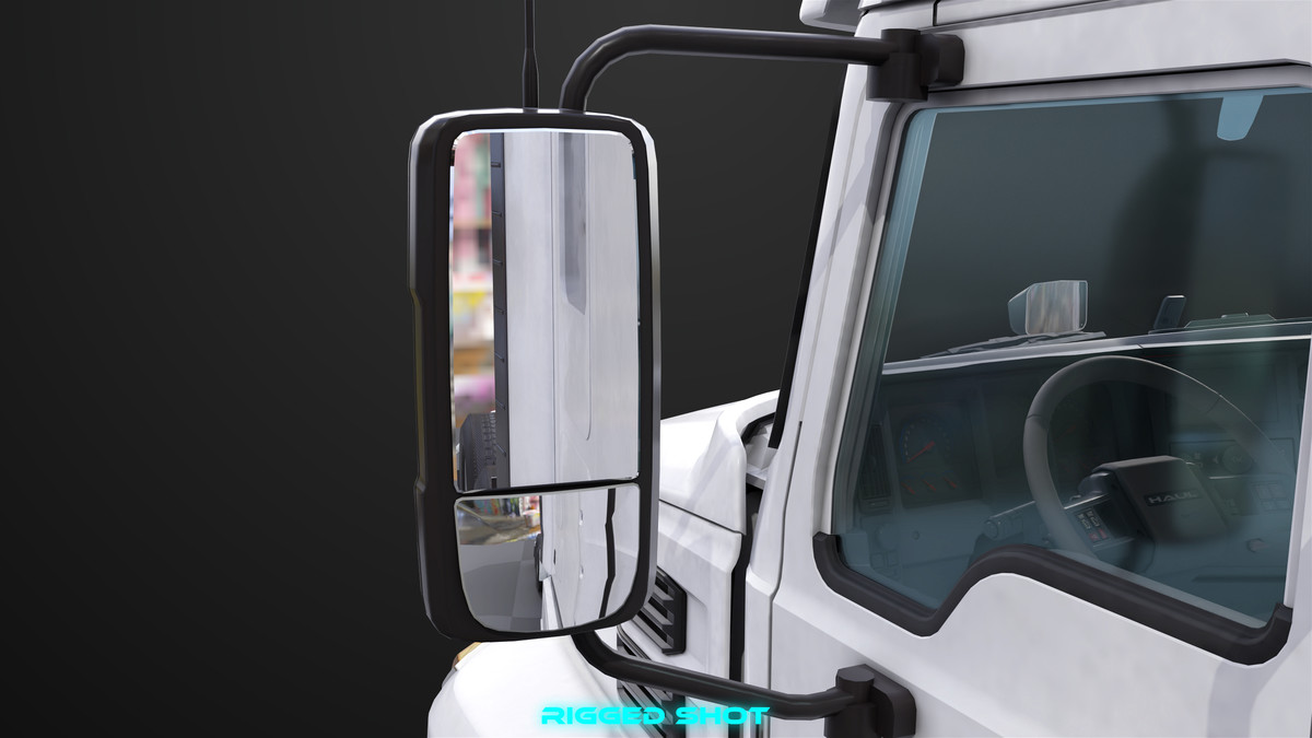 Heavy Truck Chassis 05 White Interior URP HDRP Textures