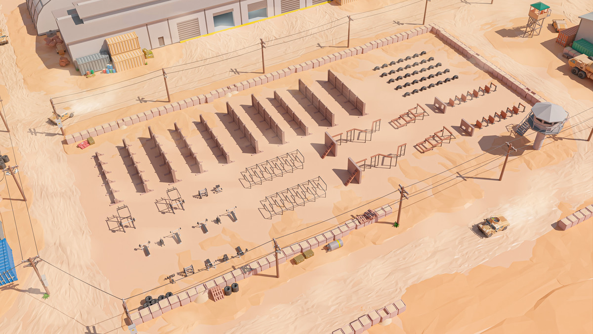 Military Desert - Low Poly 3D Models Pack