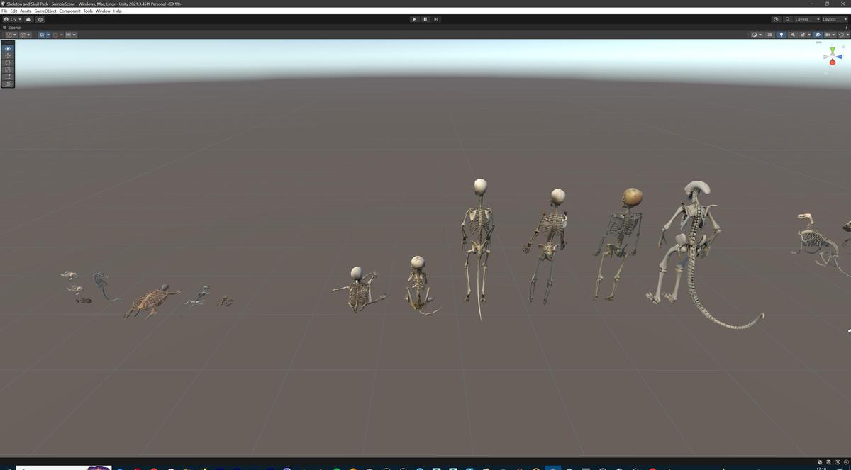 Ultimate Skeleton and Skull Pack. Game-ready low-poly assets