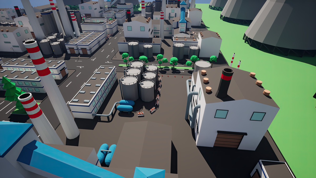Modular Low Poly Factory [Desktop & Mobile]