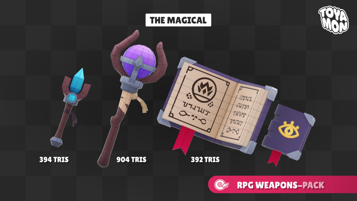 Stylized Weapons Pack - Low poly