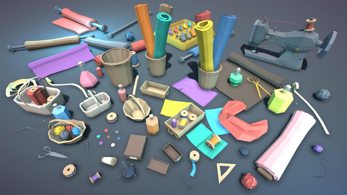 STYLIZED Fantasy Clothing Shop - Low Poly 3D Art