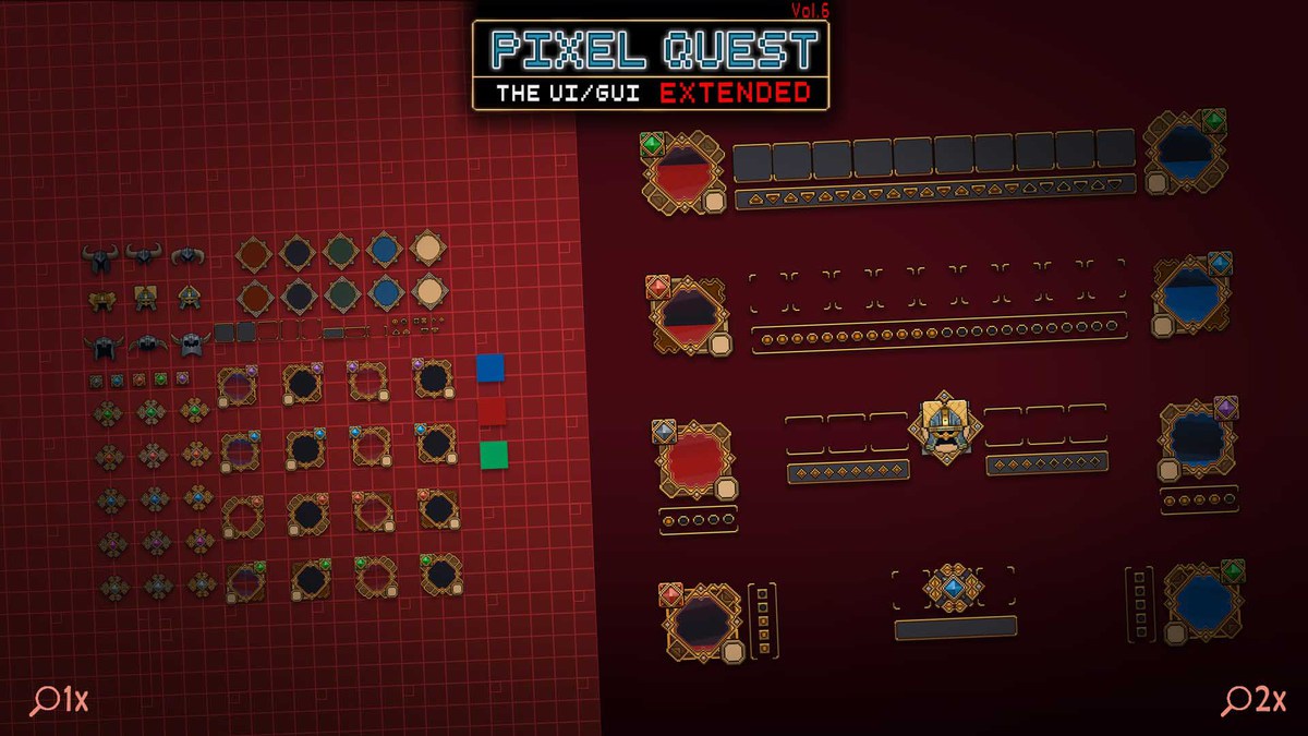 2D Pixel Quest Vol.6 - The UI/GUI EXTENDED