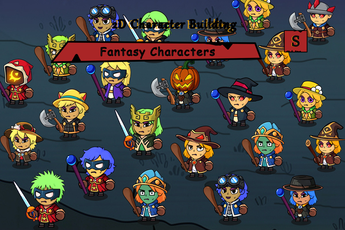 2D Character Building - Fantasy Characters