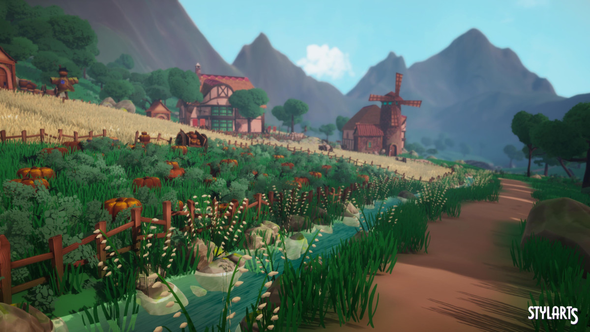 Stylized Windmill Valley Environment