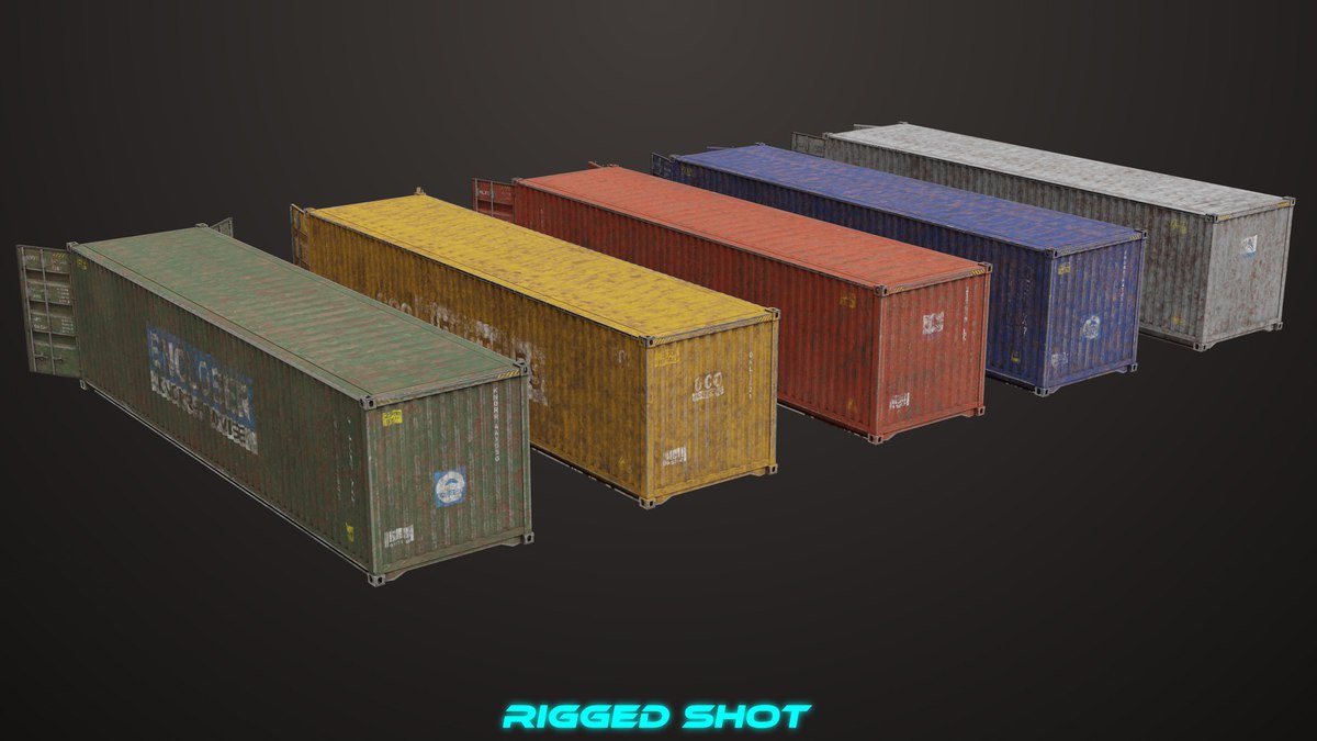 Old Dusty 5 Cargo Container Single Mat URP HDRP Textures