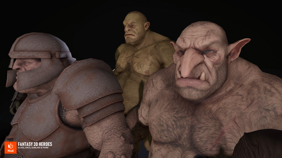 Fantasy 3D Heroes: Elves, Orcs, Goblins & More