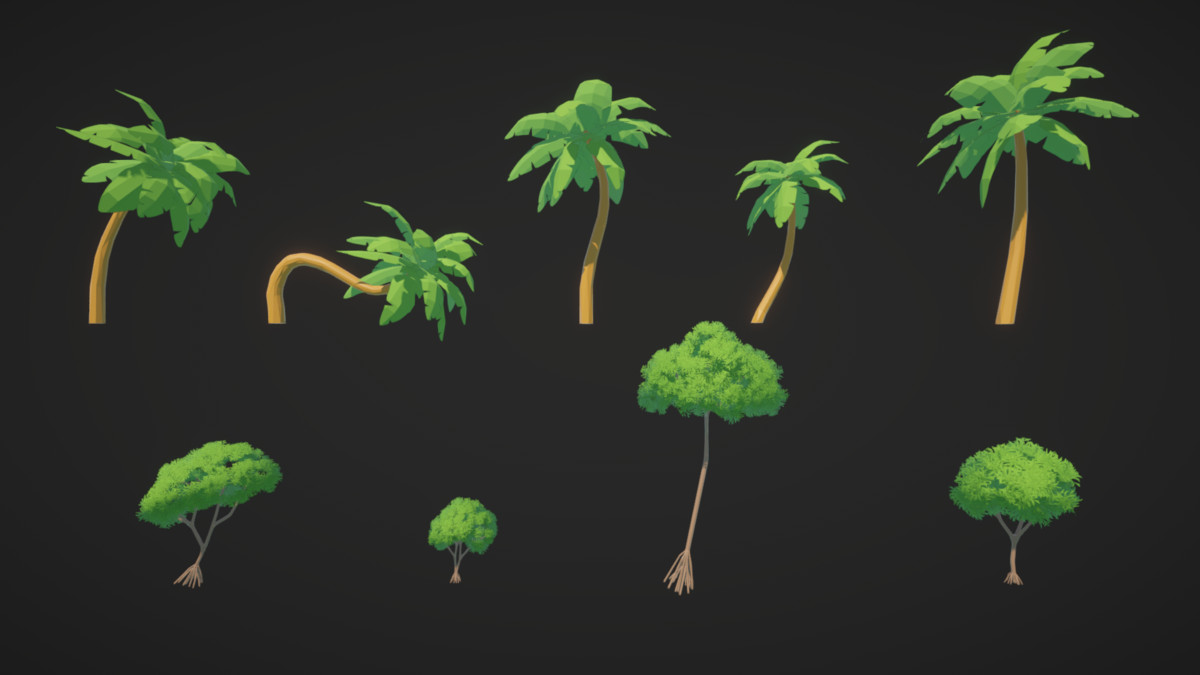 VERDANT Low Poly Tropical Island Modular Village