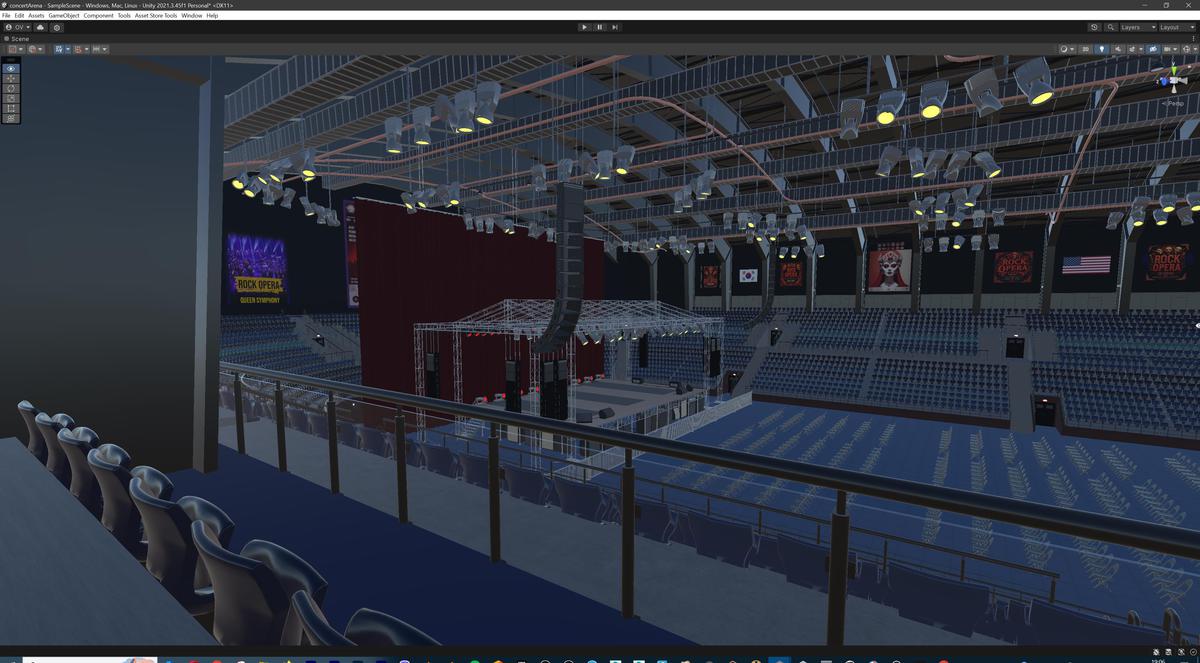 Concert Event Stage Arena Interior Modular 3d Environment Level