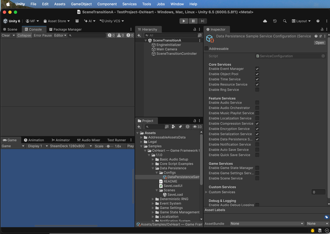 OxHeart - Game Framework for Unity