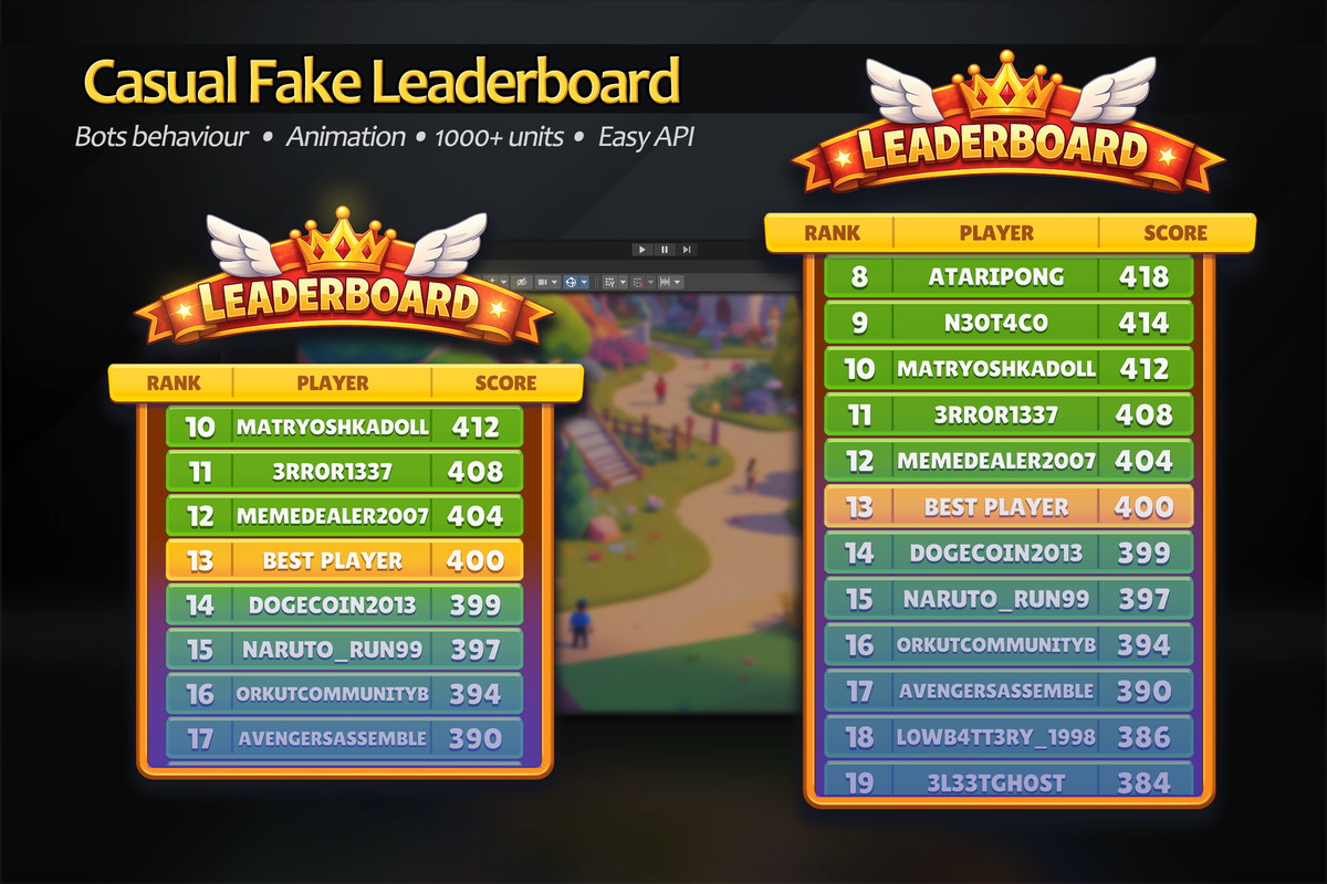 Casual Faked Leaderboard with Bots Activity