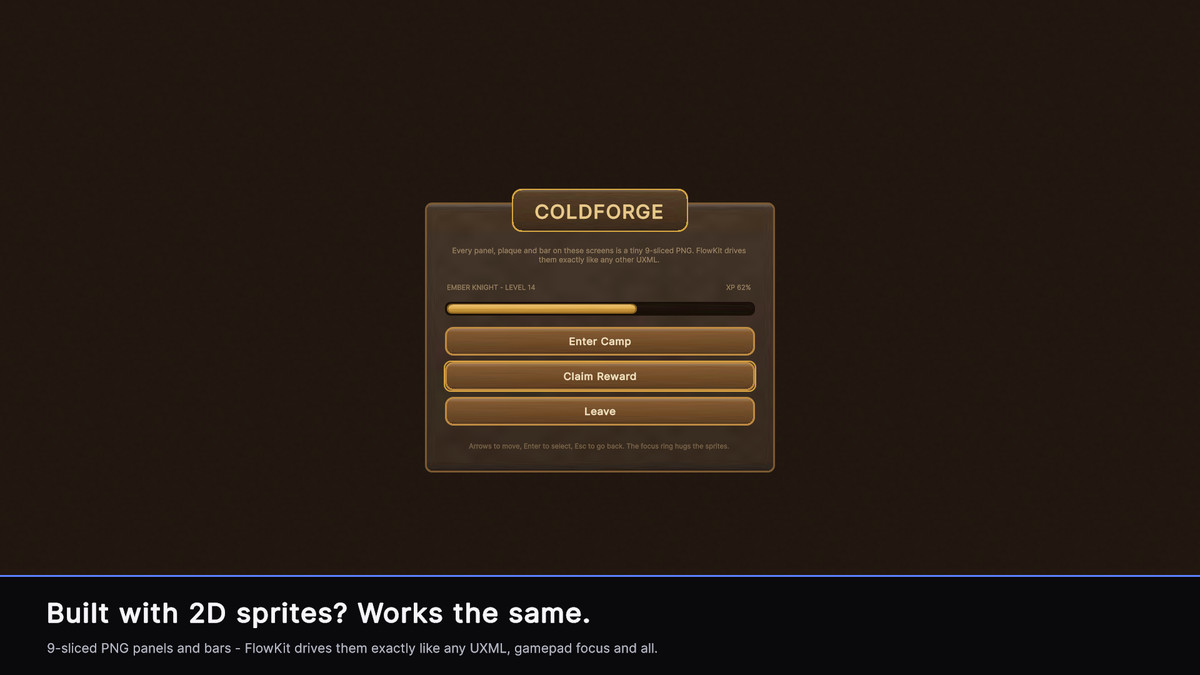FlowKit — Screen Flow & Gamepad Navigation for UI Toolkit