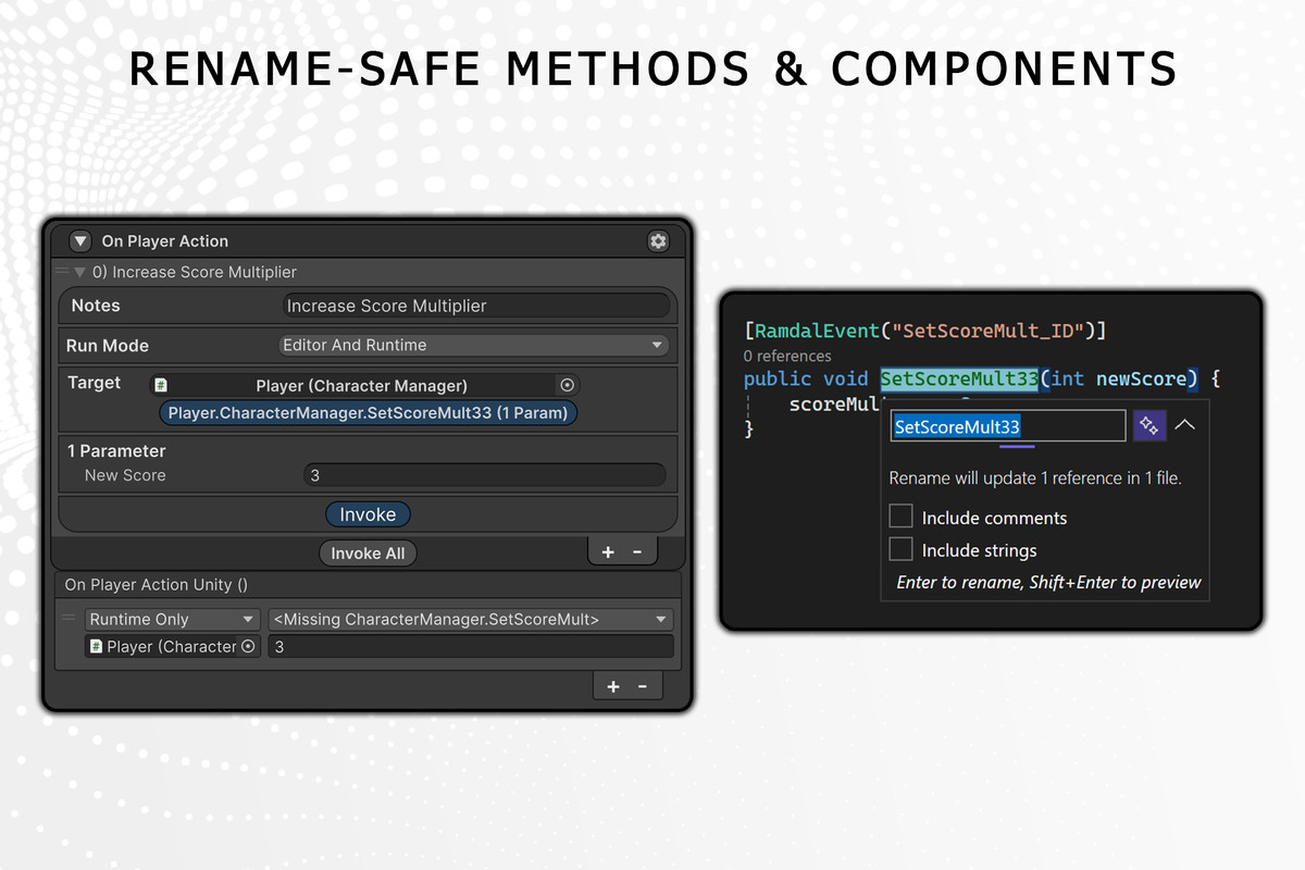 Ramdal Events | Invoke Any Method with GC-Free Serialized Events for Unity