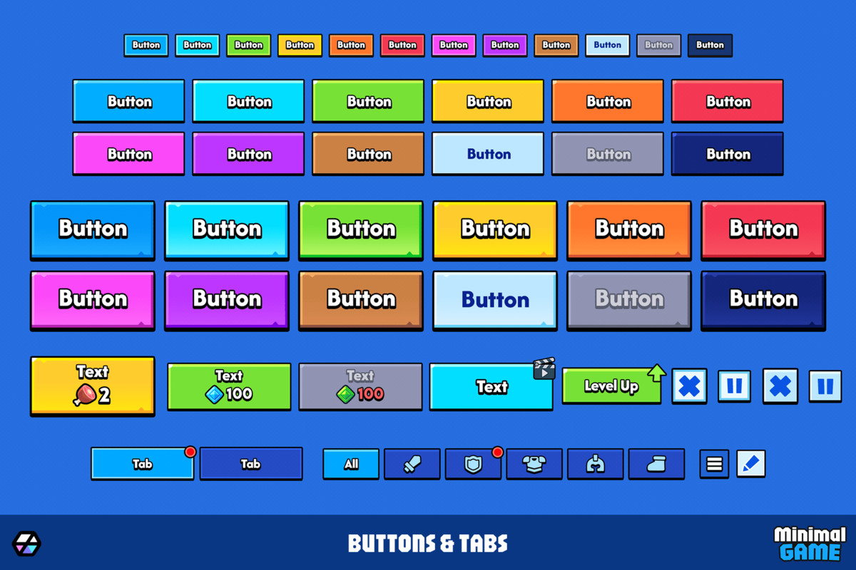 GUI Pro - Minimal Game Blue