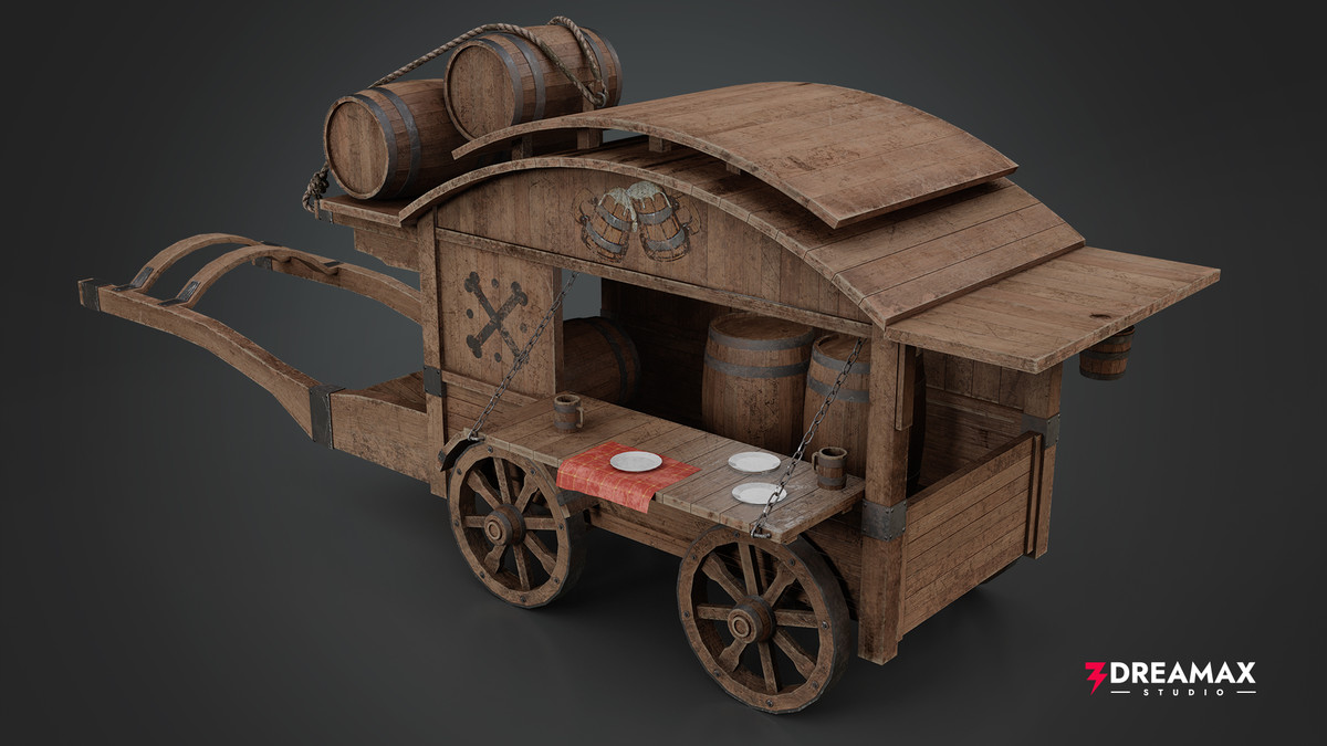 Medieval Wagons, Carts & Carriages Vol-1_ Historical Props