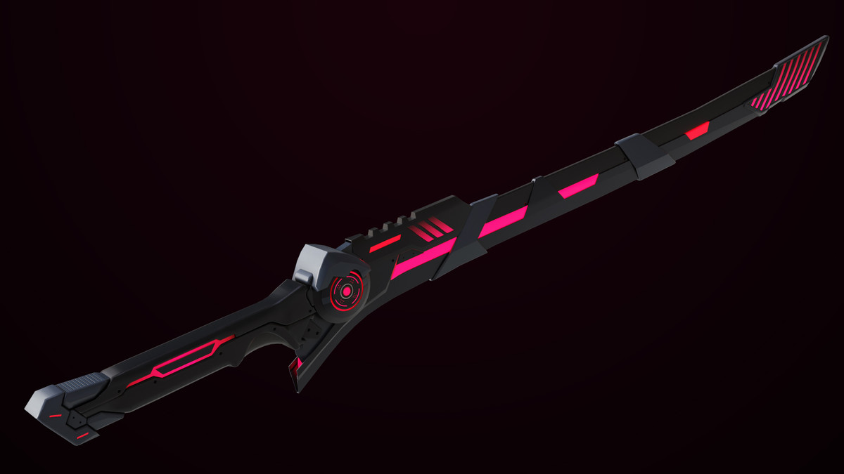 Sci Fi Sword 10 Red URP HDRP Textures