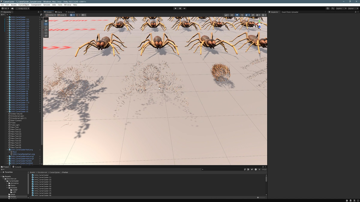 Solifugae Camel Spider, animated and modular monster insect with skins & shader.