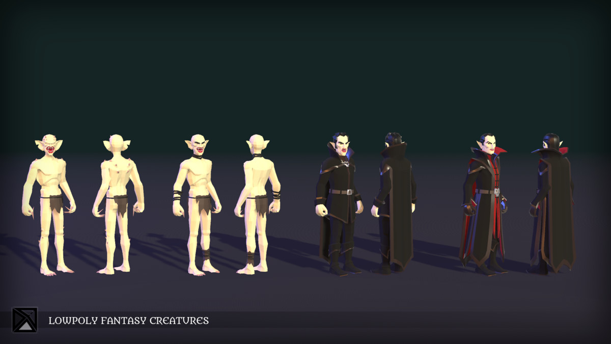 Lowpoly NPCs Bundle MEDIEVAL FANTASY SERIES
