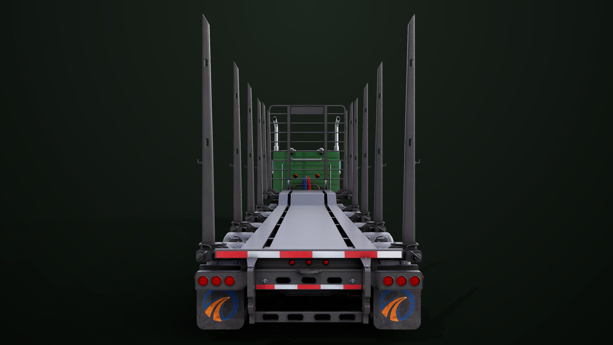 Truck 07 Log Trailer with All Loads Collection