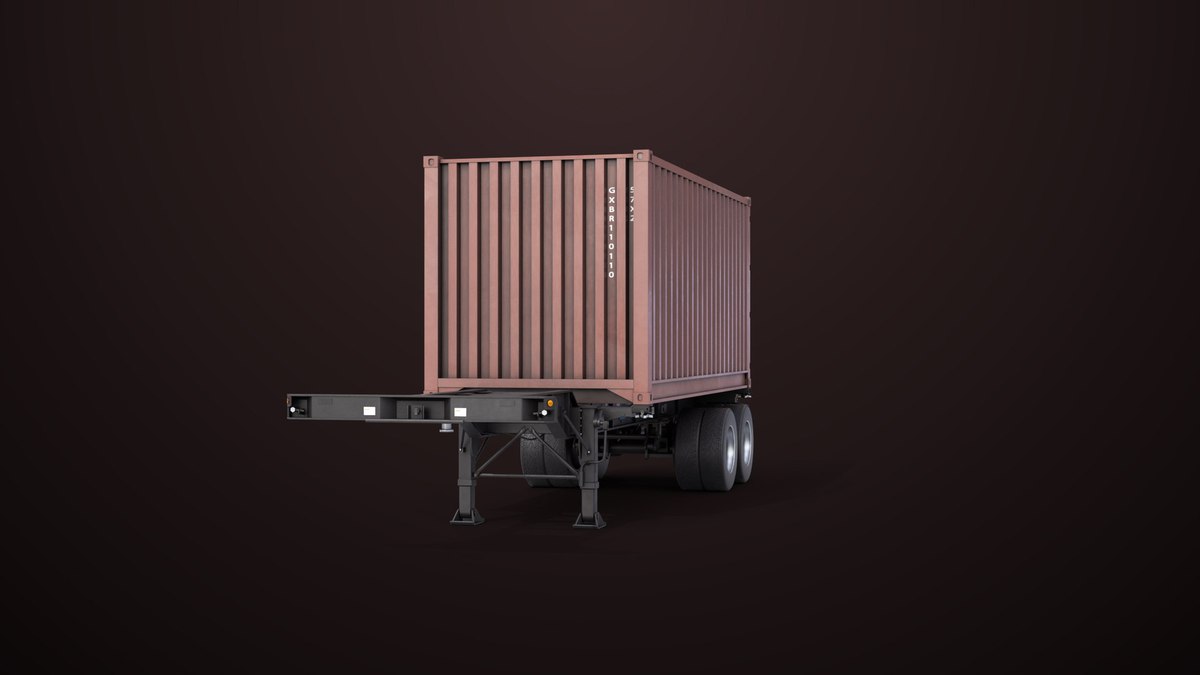 Container Carrier Trailer 03 URP HDRP Textures