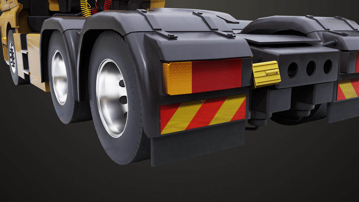 Heavy Truck 04 Chassis Yellow