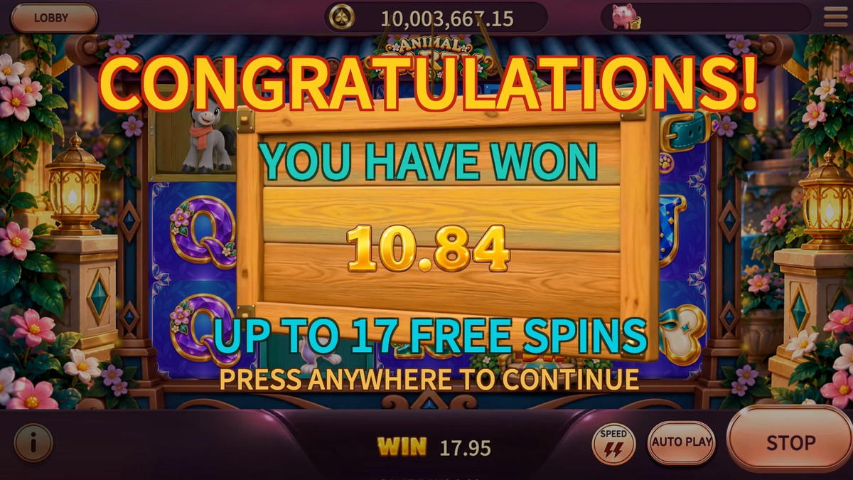 Animal Party – Slot Game Template with Server & Admin
