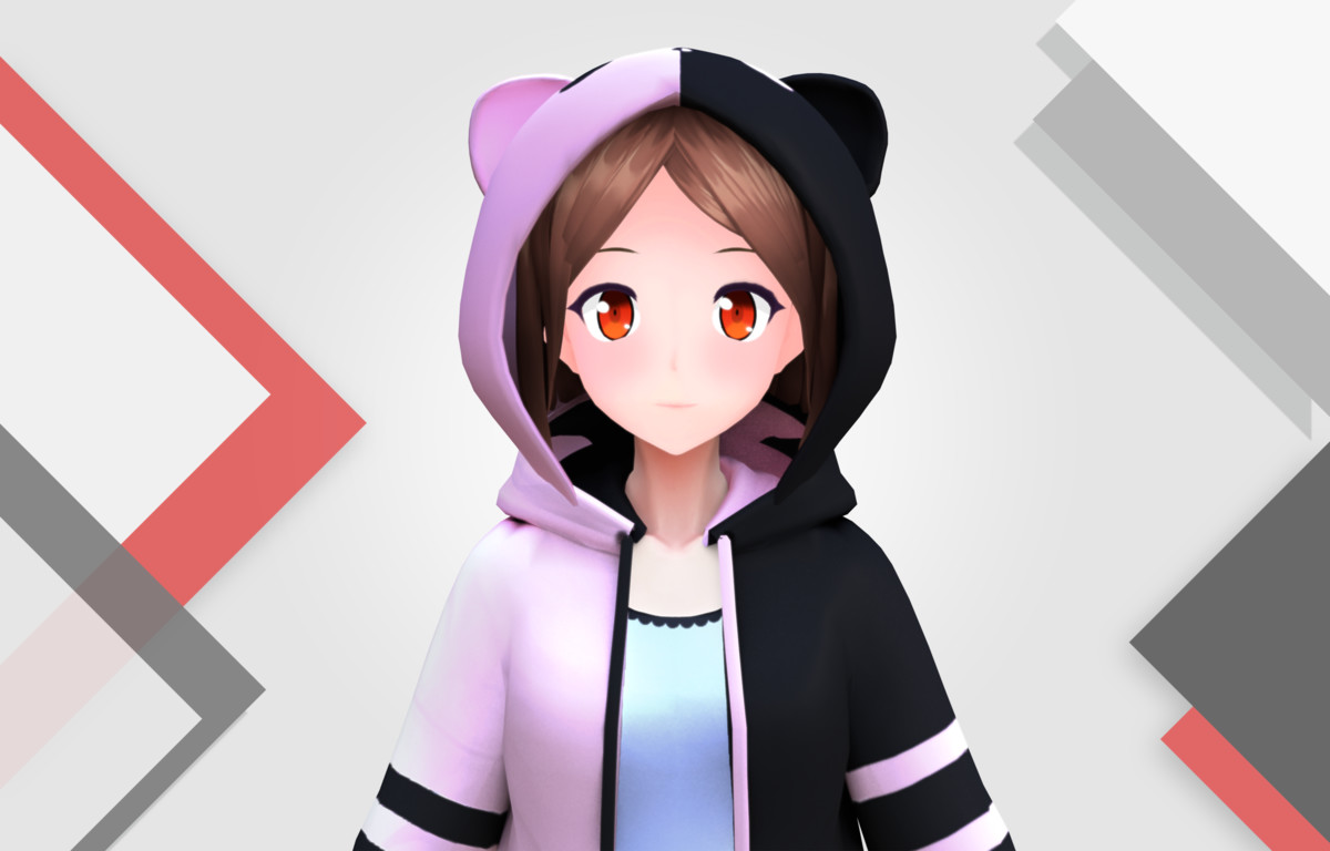 Millia 3D: Anime Style Character (For VRChat/Game-Ready)