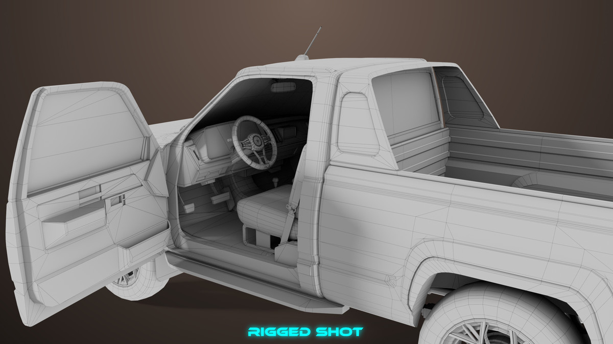 Pickup Truck01 Old Rusty HDRP URP Textures