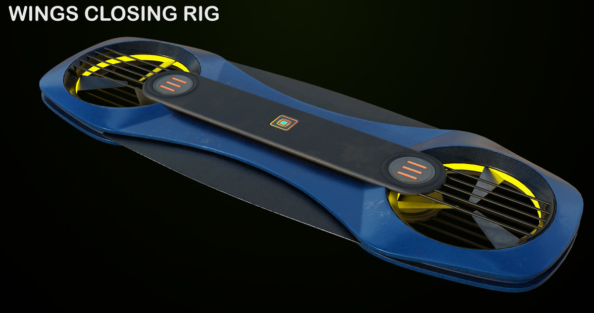 Sci Fi Hoverboard 02 URP HDRP Textures