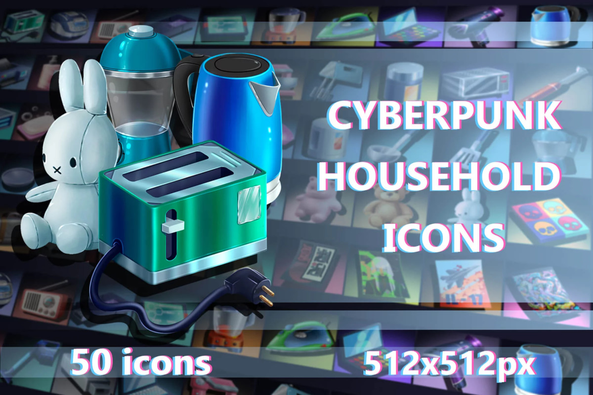 2700 Cyberpunk RPG Icons Pack