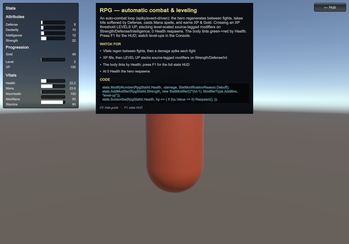 RPG Stat & Attribute System — Data-Driven Modifiers