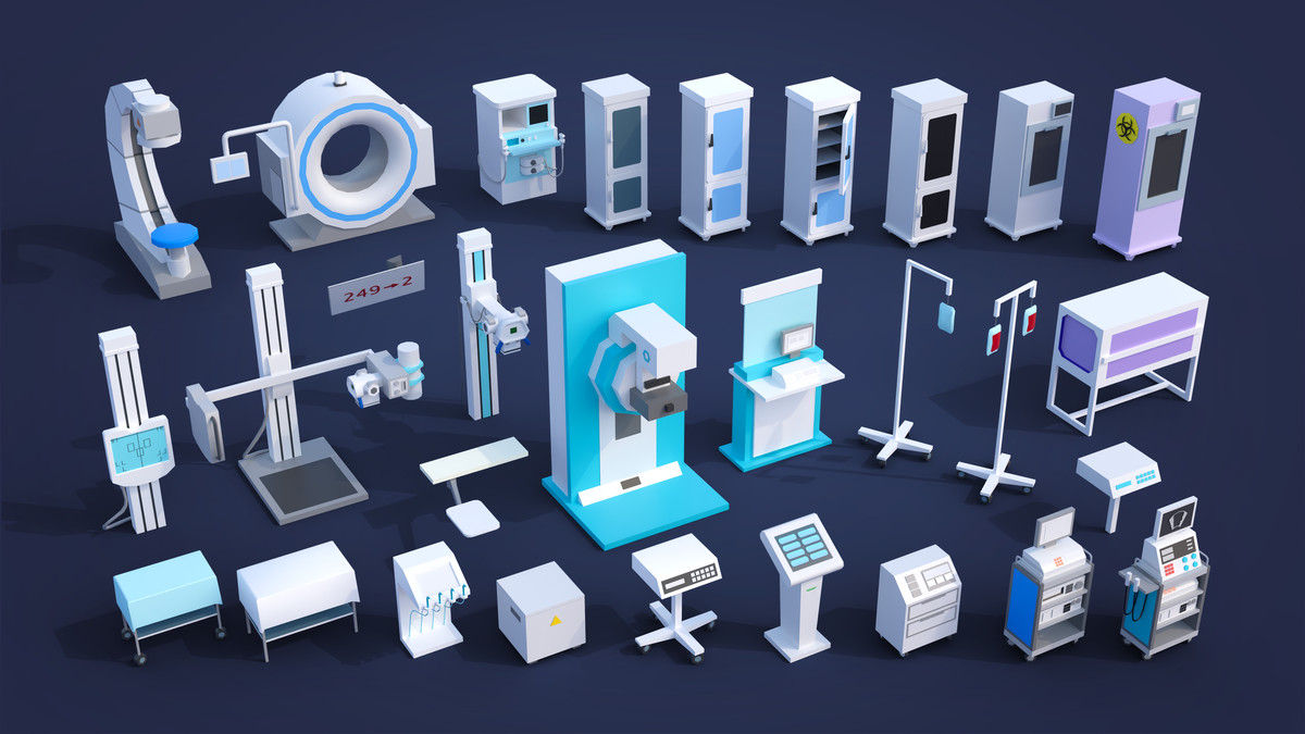 Hospital 3 - Low Poly 3D Models Pack