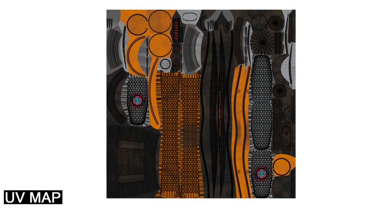 Sci Fi Hoverboard 6 URP HDRP Textures