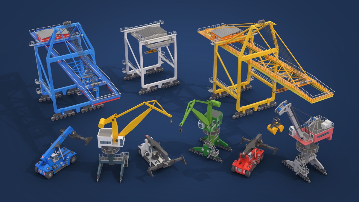 Port - Low Poly 3D Models Pack