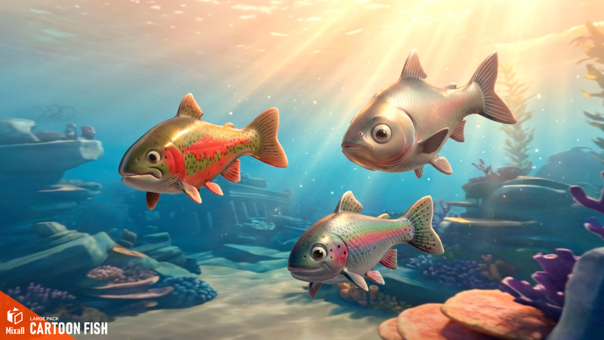 Cartoon fish - large pack
