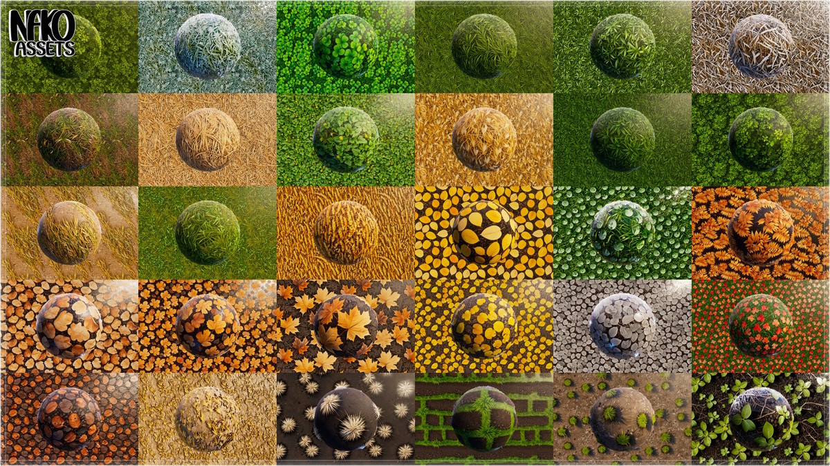 Forest 4K Materials x118 Textures of Realistic Nature | PBR HQ Terrain Pack
