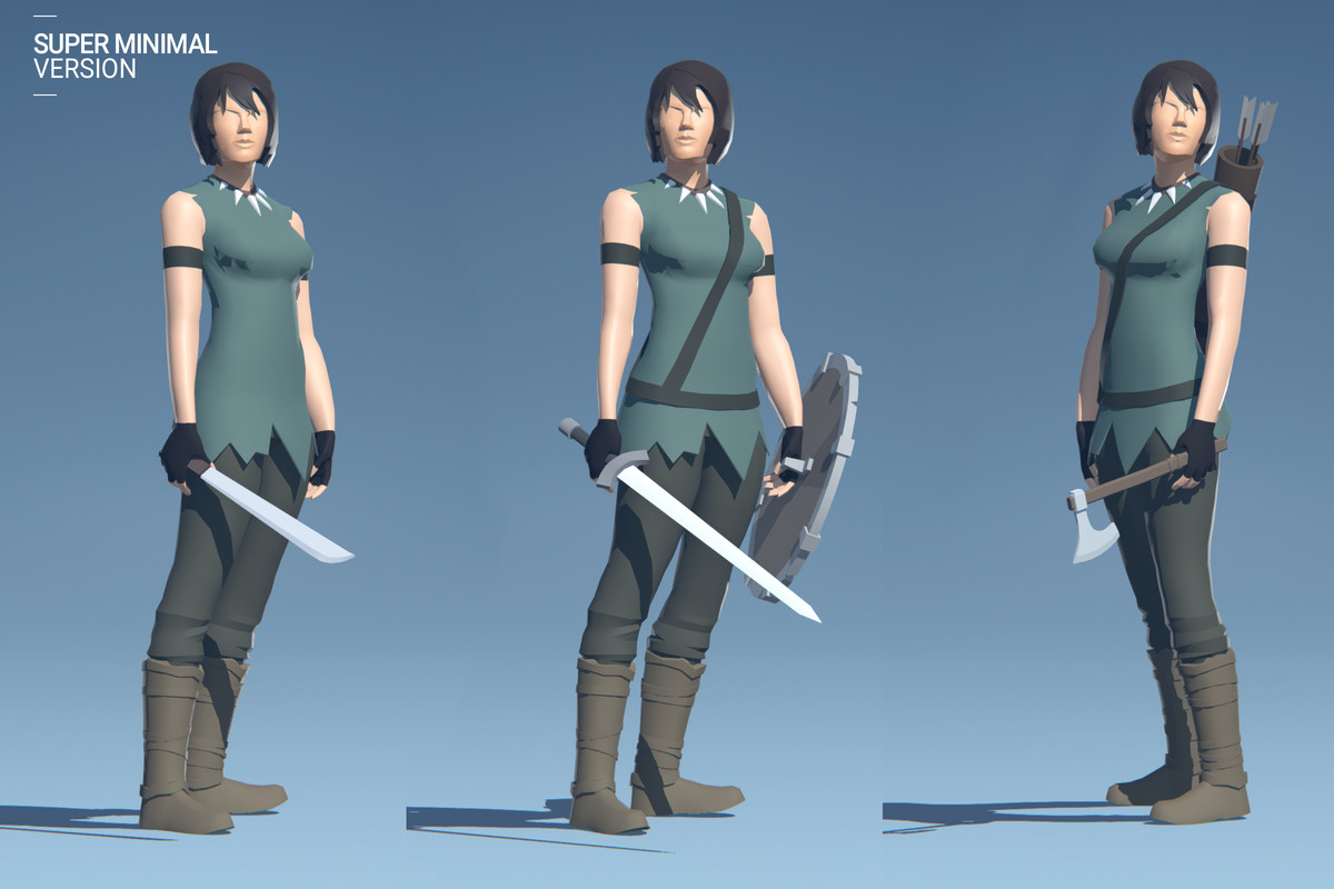 Polyquest Heroes: Warrior I Huntress