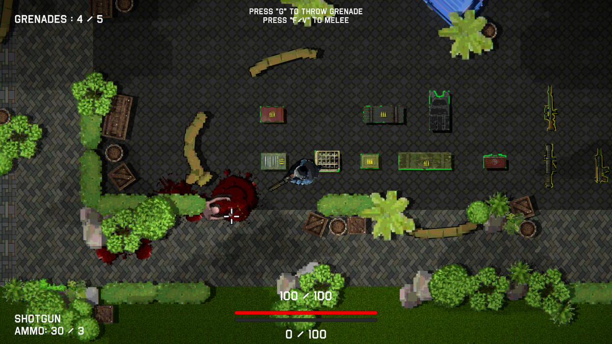 2D Top Down Advanced Tactical Shooter Full Game Example Template