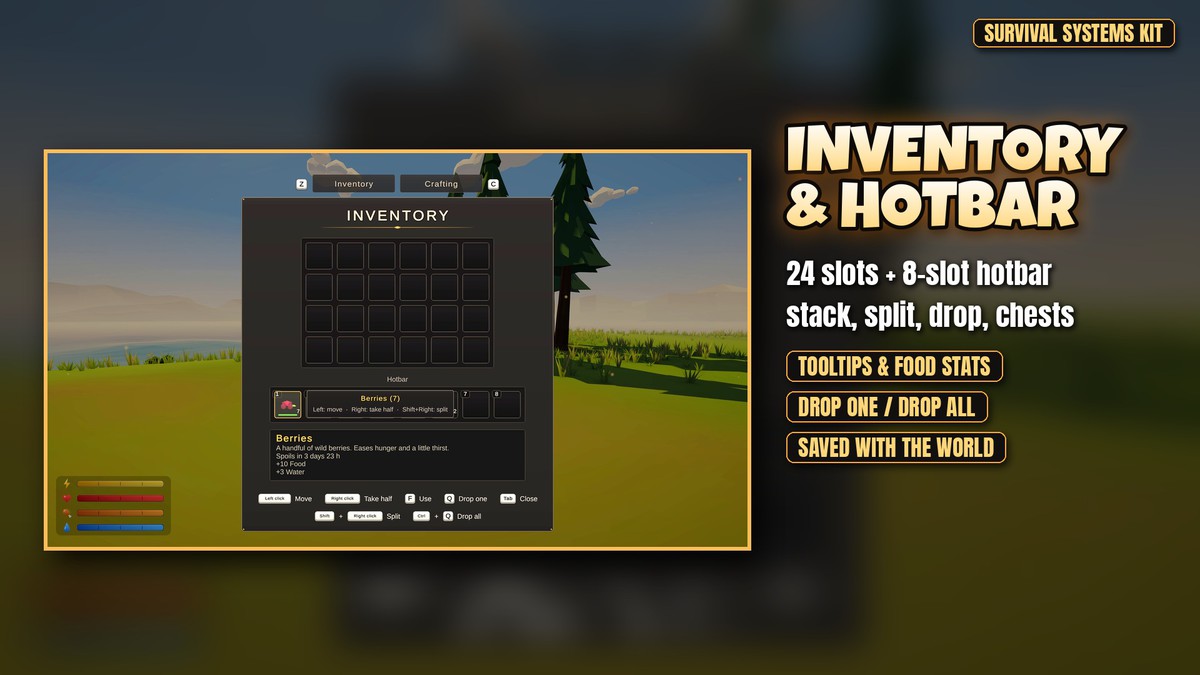 Survival Systems Kit – First-Person Survival Template (URP)