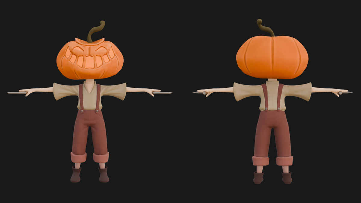 Stylized Pumpkin Enemy 1