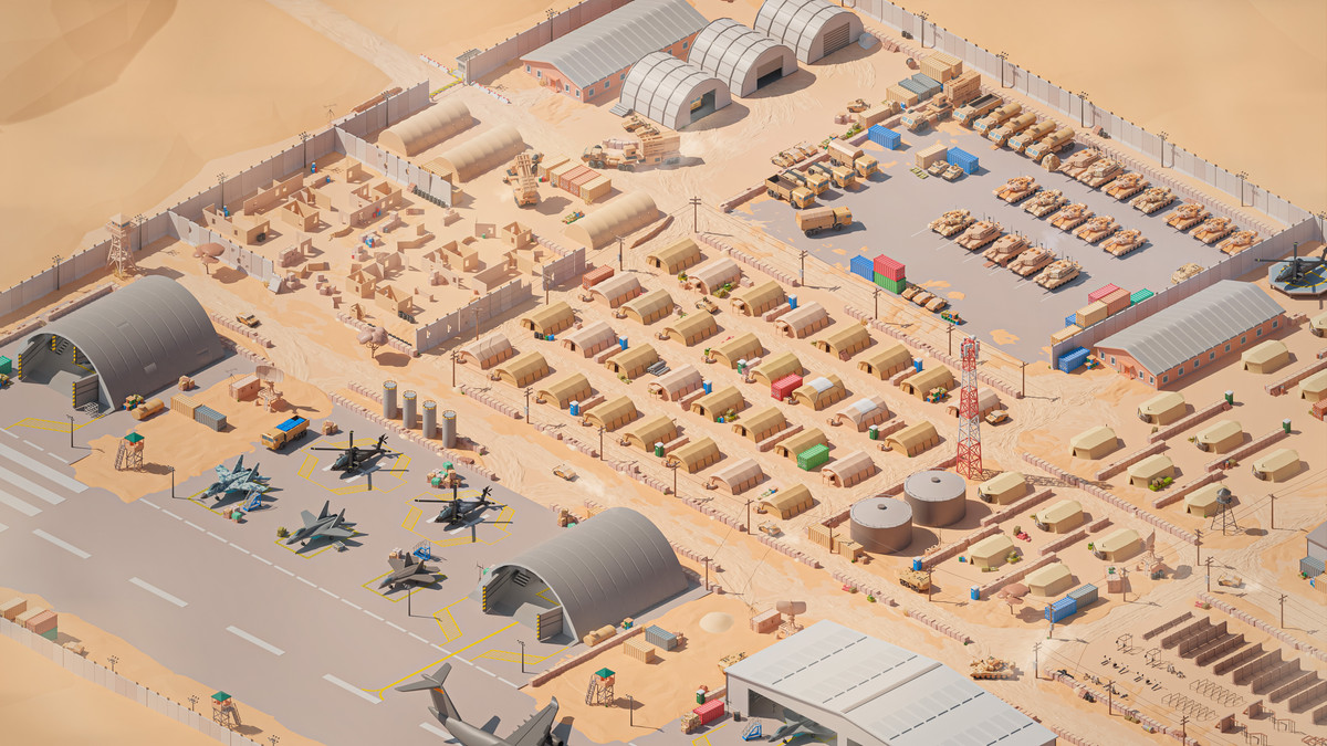 Military Desert - Low Poly 3D Models Pack