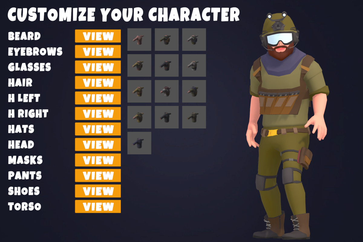 Customizable 3D Military Characters Bundle