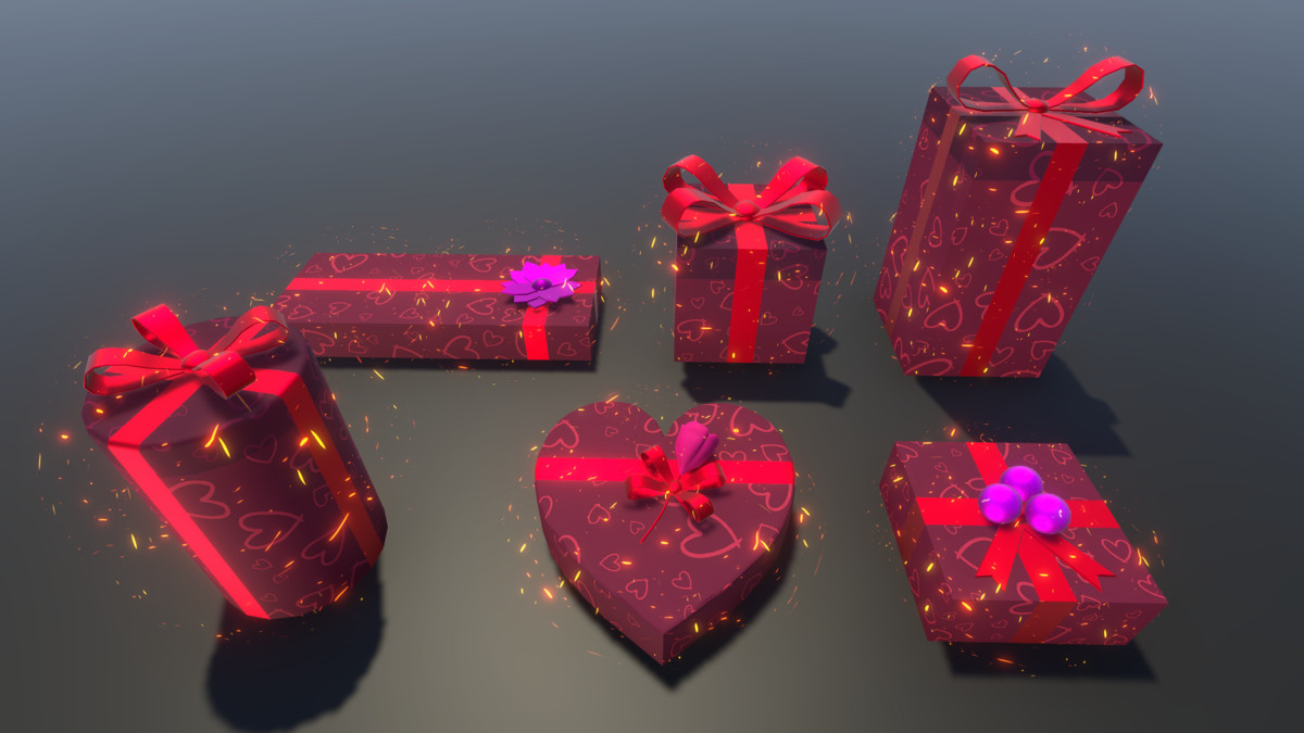 Gift Boxes with Magical Shader (Burn & Reveal)