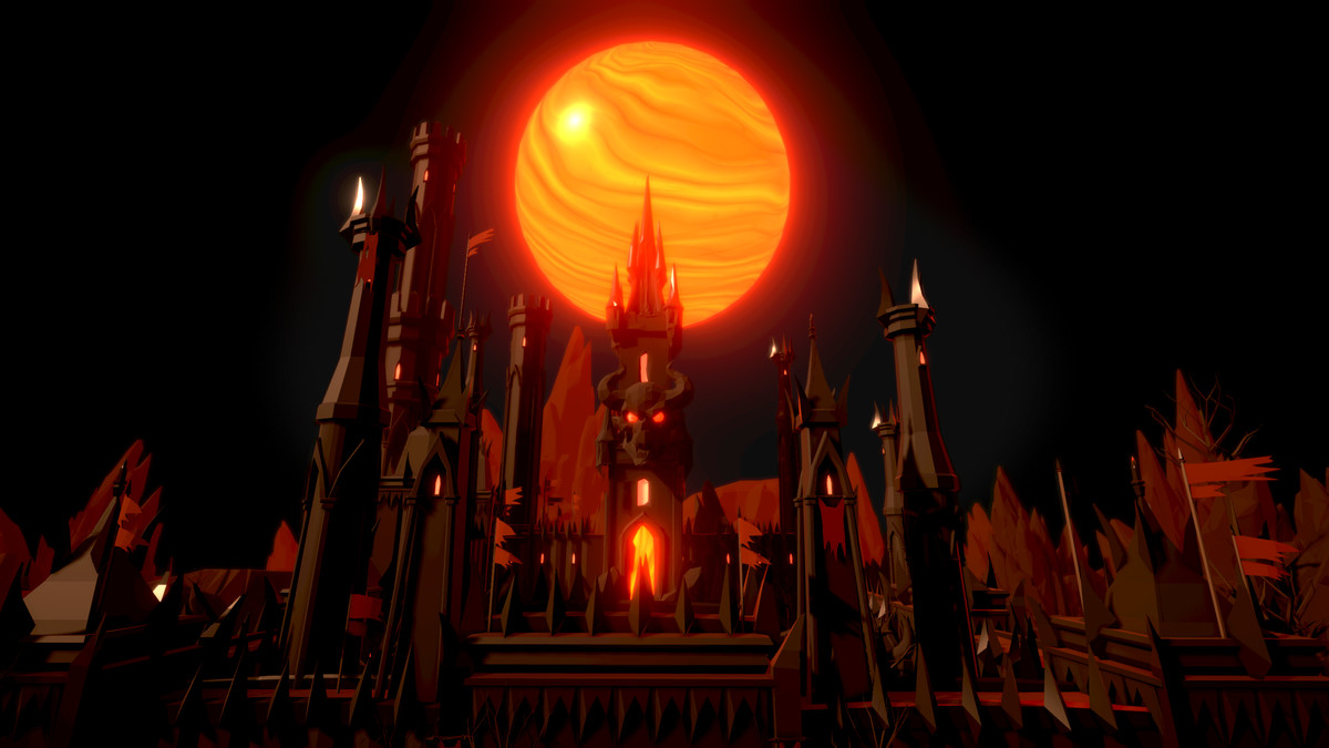 Dark Infernal Fortress - Low Poly