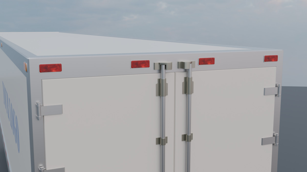 Realistic American Semi Truck + Box Trailer | 11 Truck + 8 Trailer Colors | PBR