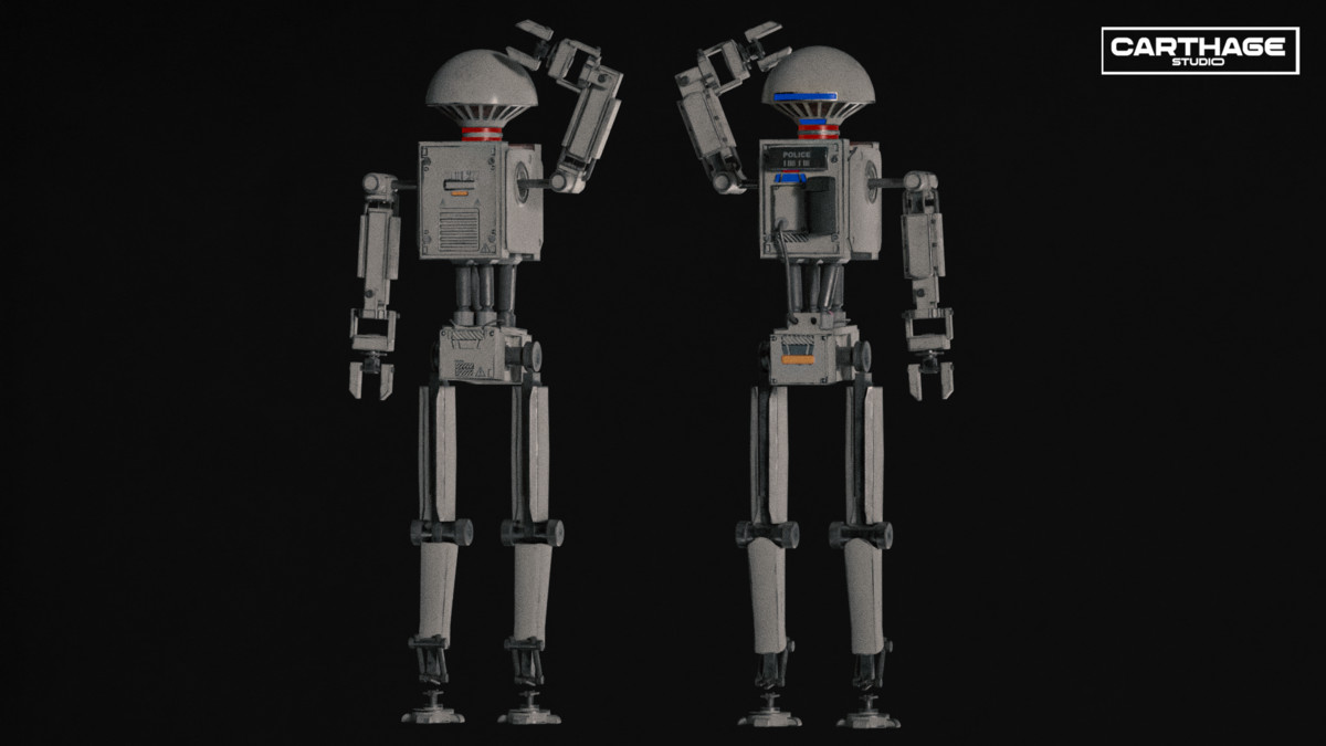 Dome‑Head Security Robot NPC