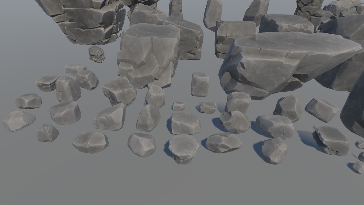100 Stylized Modular Rocks