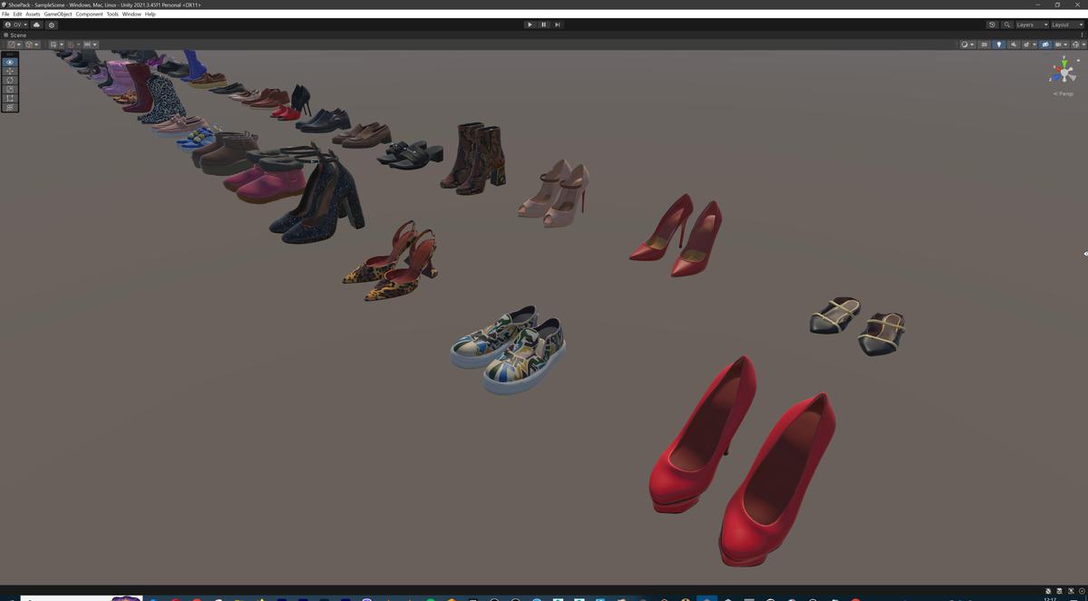 Ultimate Shoe Pack (72 Footwear Low-poly 3D models)